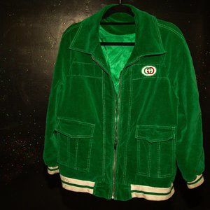 Gucci Suede and Silk Bomber Jacket